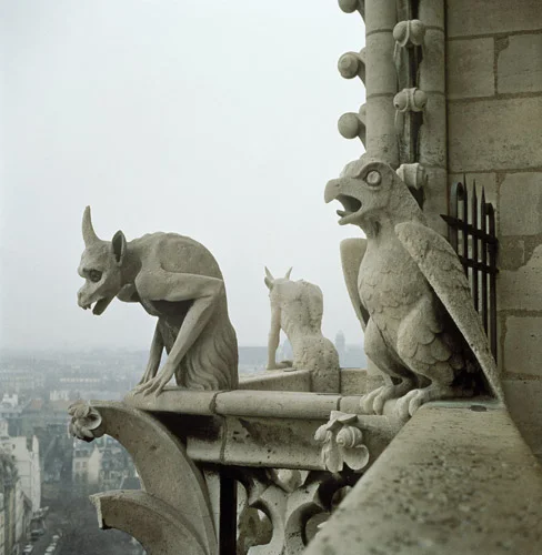 The sinister Gargoyles added by Voillet-Le-Duc have become souvenirs to many. Very theme park.