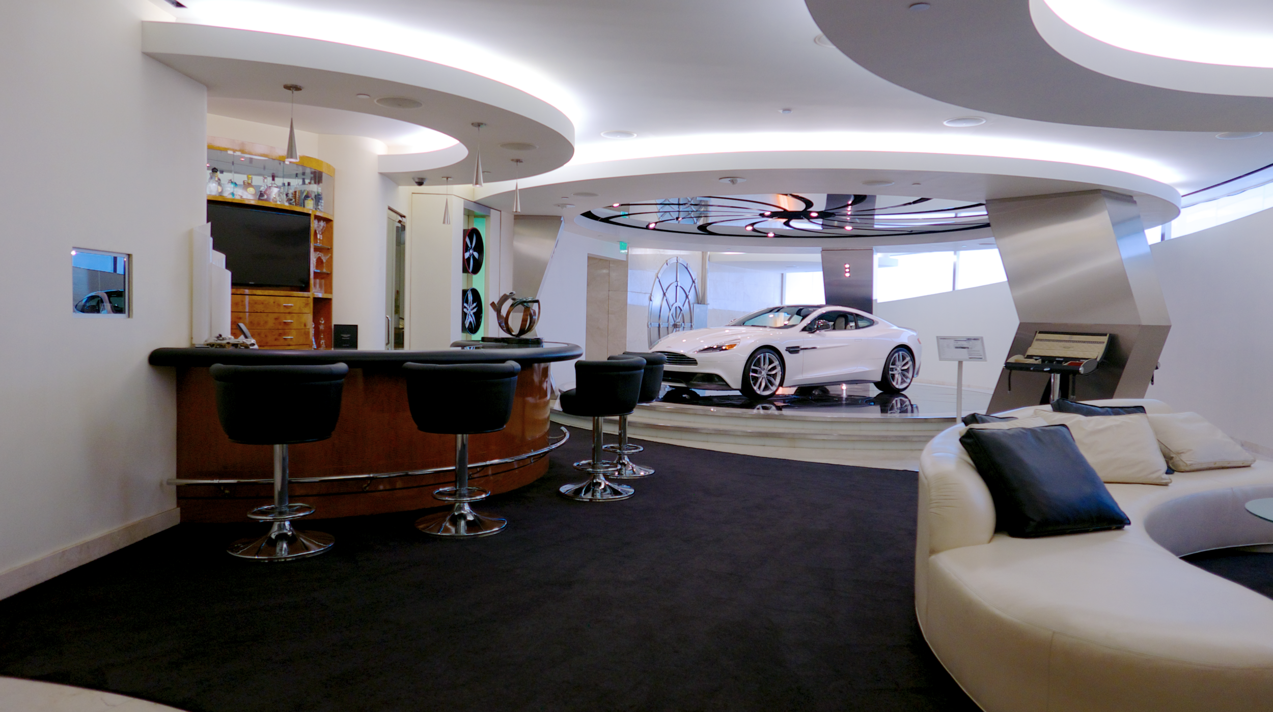 Galpin’s ClubAston is a bond inspired private, immersive experience controlled by thumb reader and airlock.