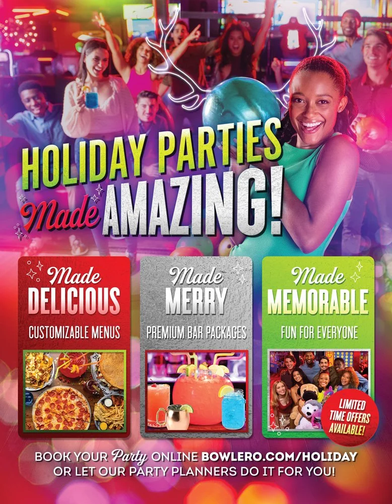 2022 Bowlero Holiday Poster