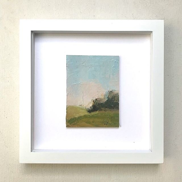 Hello! Three little landscape fragments available, $125 each framed, 10&rdquo;x10&rdquo; (that is the frame dimension), price includes US shipping. If you&rsquo;d like to purchase, comment with 1, 2 or 3, and your PayPal or Venmo info. Thanks! .
.
.
