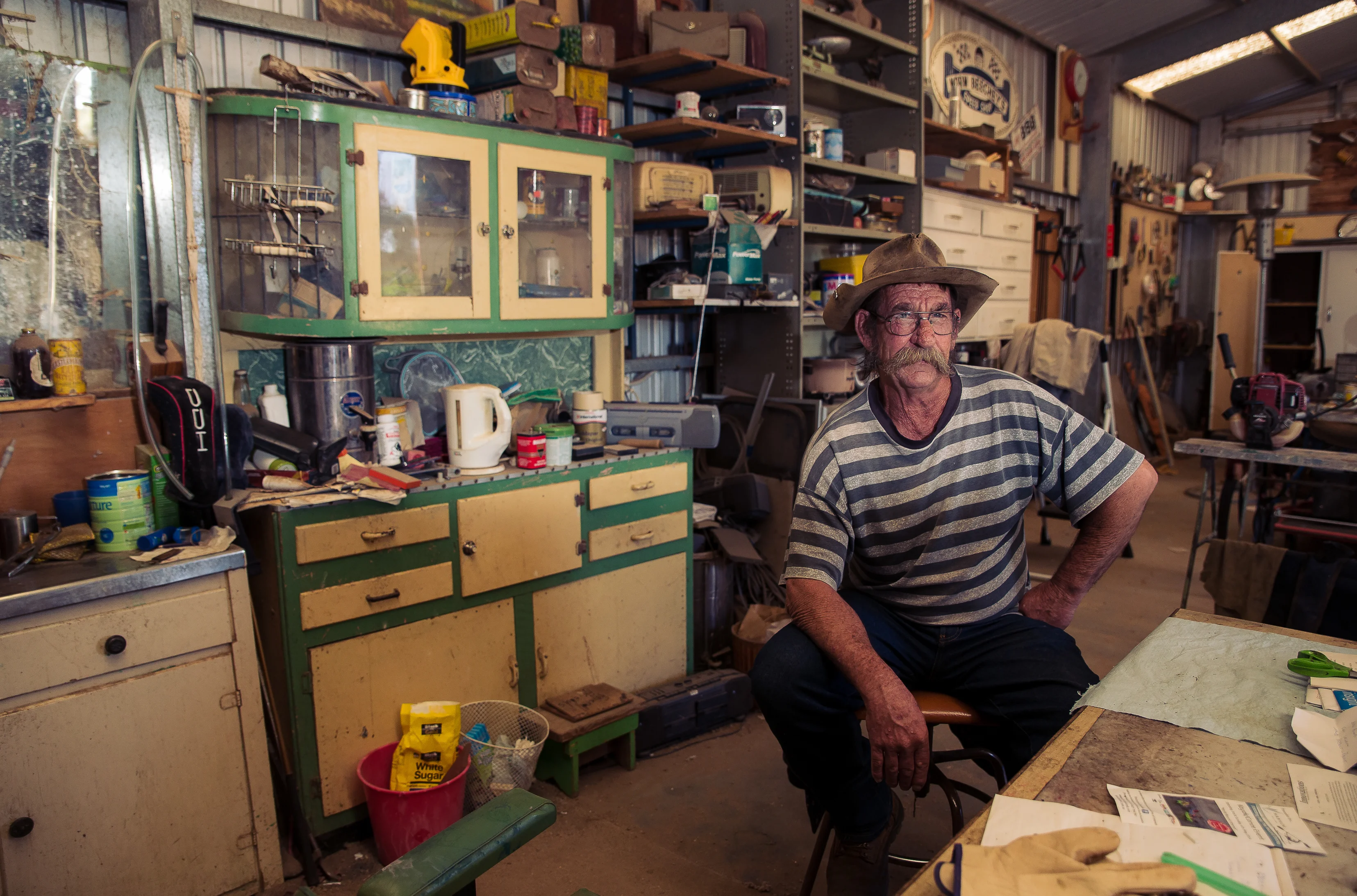 Portraits of the River People turning the main street of Mannum in to an Art Gallery