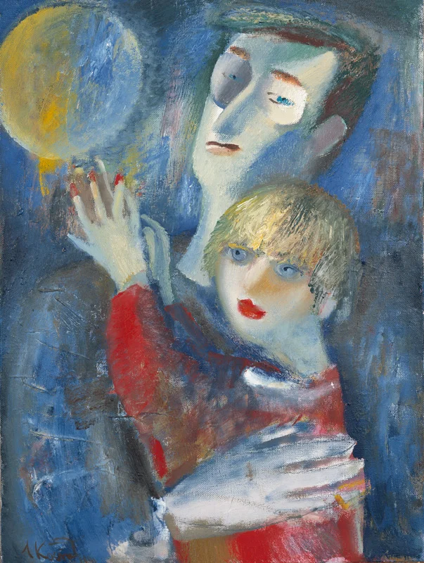 Father & child, 1991, oil/canvas, 80x60 (Private collection)