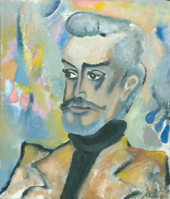 Portrait of art critic M. German, 2004, oil/canvas, 60x50
