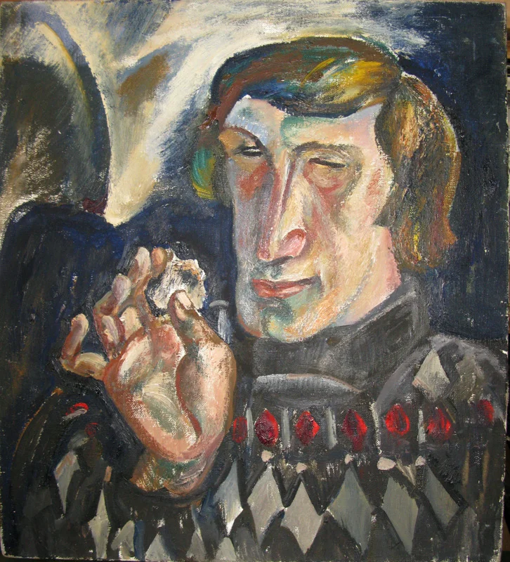 Art-historian, 1978, oil/canvas, 51,5х46,8. From the collection of the Staraya Ladoga Archeological Museum Preserve