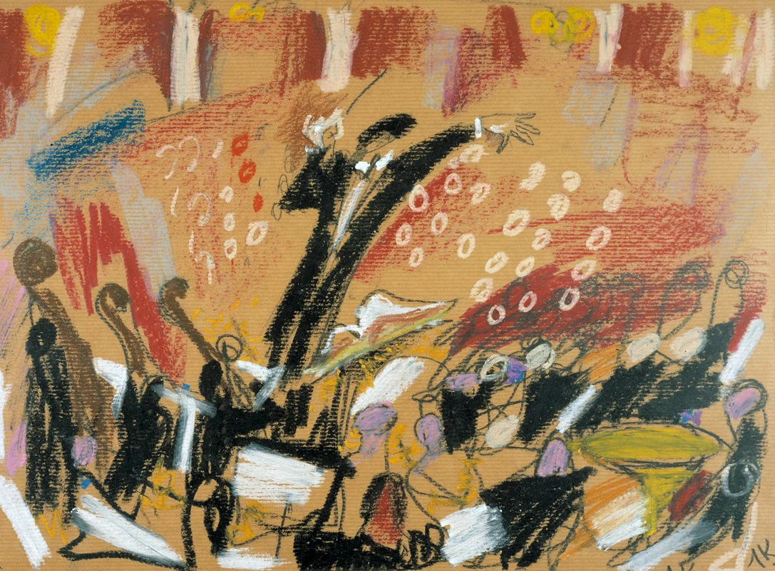 Hydn Concert, 1996-1997, pastel/paper