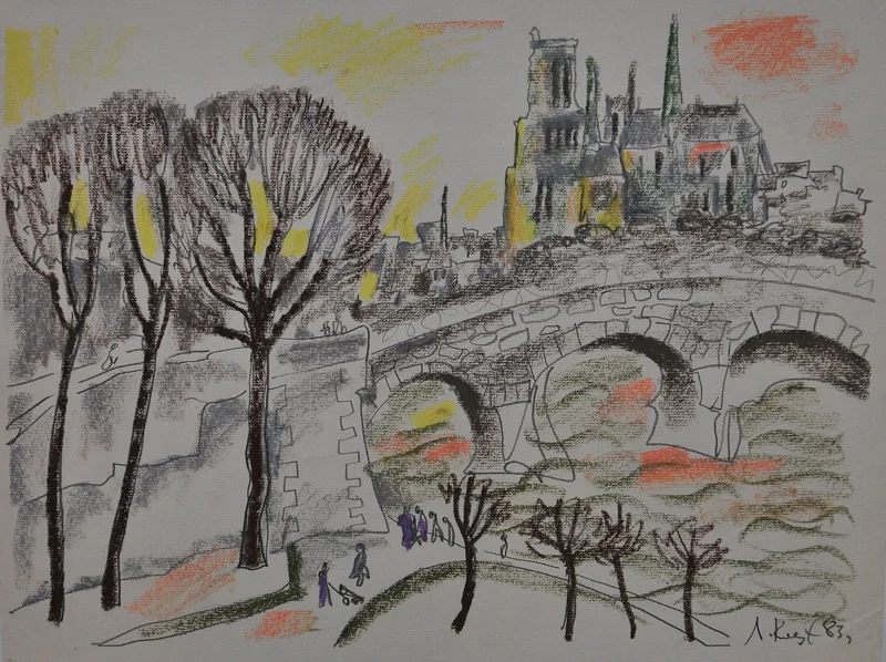 Paris, 1983, pastel/paper, 35,6х47