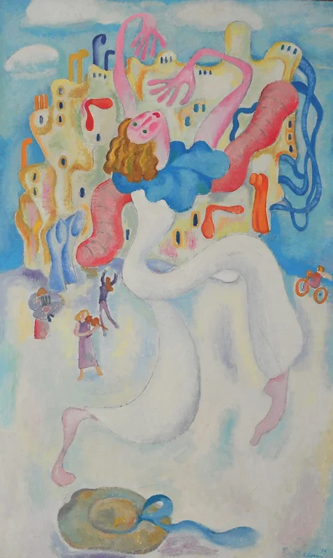 Paris in 1979. Impressions. Diptych. Oil/canvas