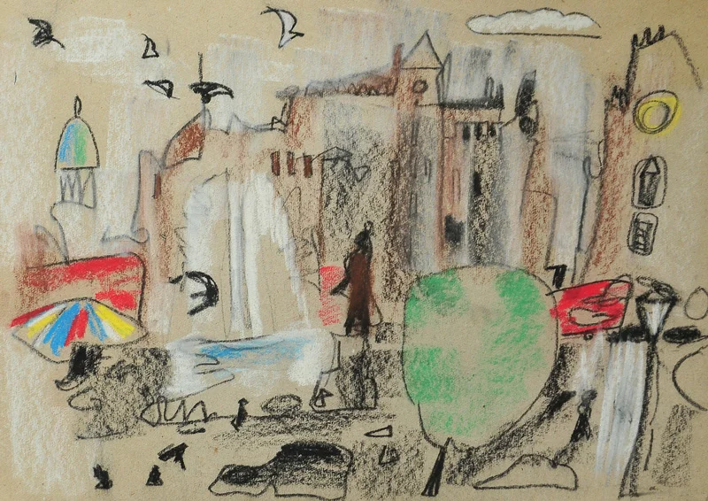 London, 1993, pastel/paper, 29,5х42