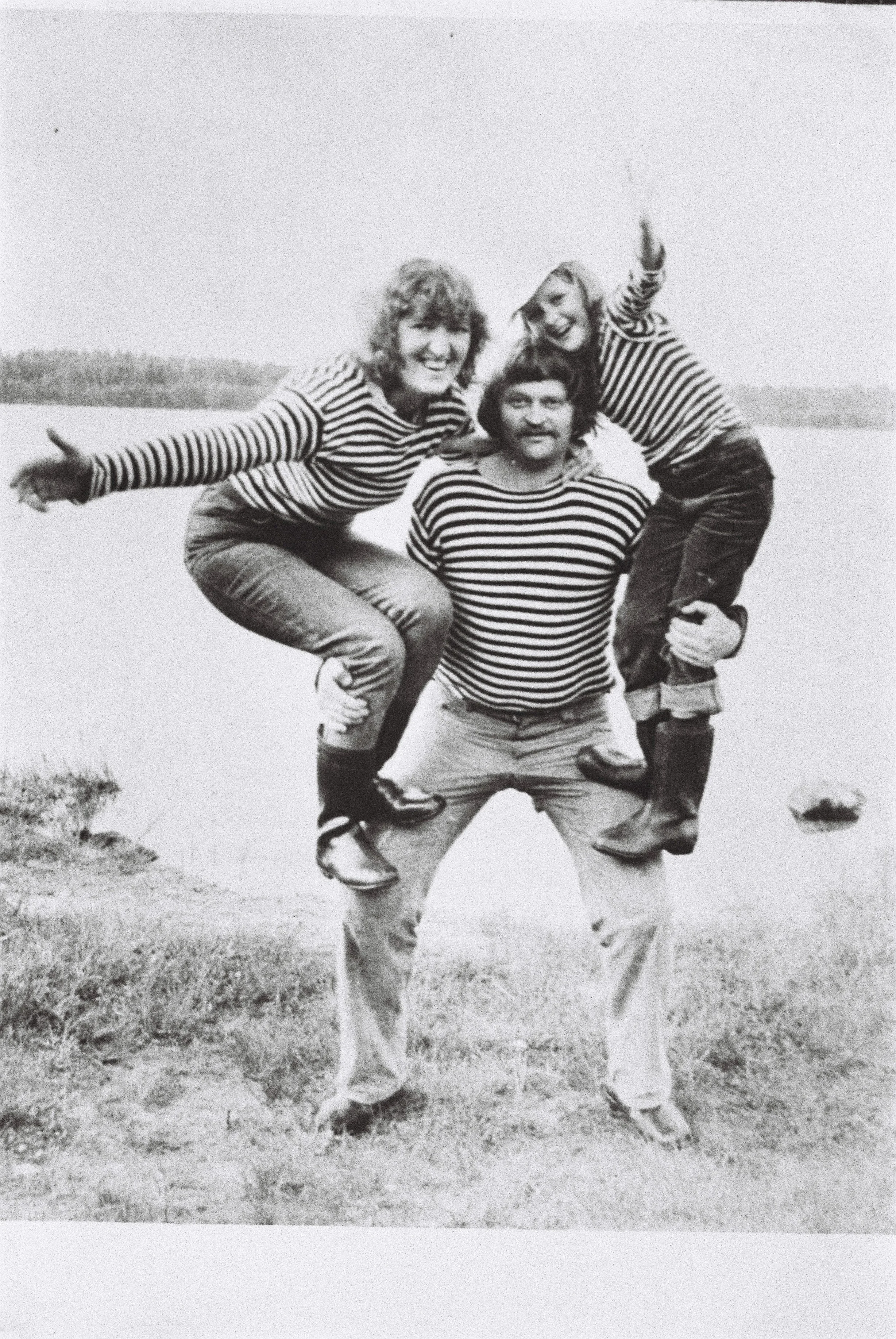 With husband V. Zagonek and daughter Julia