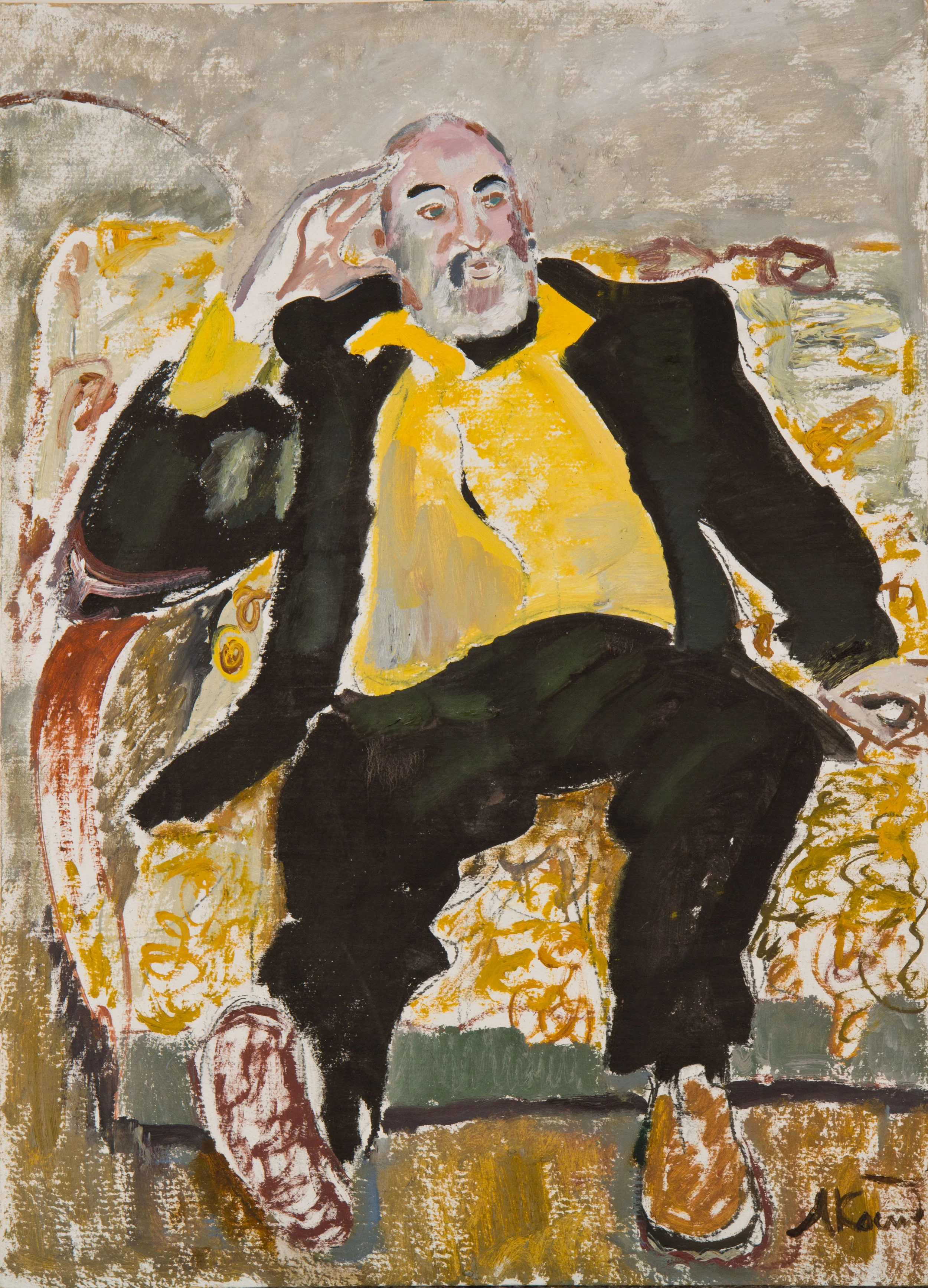 Painter V. Yantarev, 2001, oil/cardboard, 70x50 