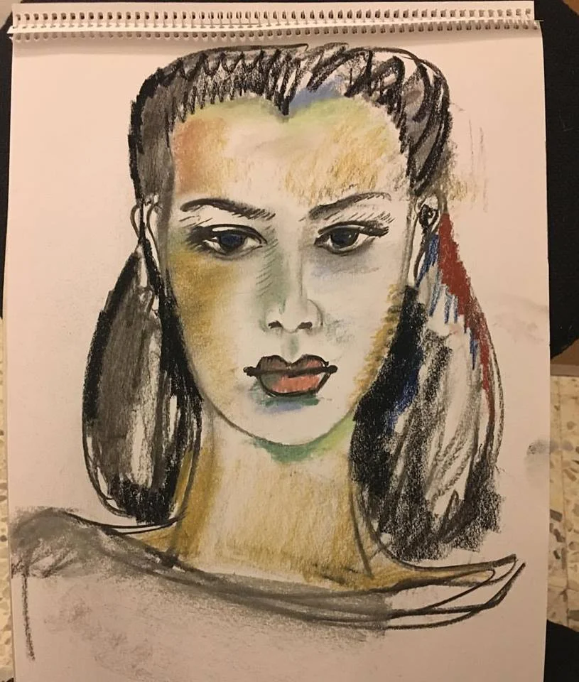 Bella Italiana, 2017, pastel/paper