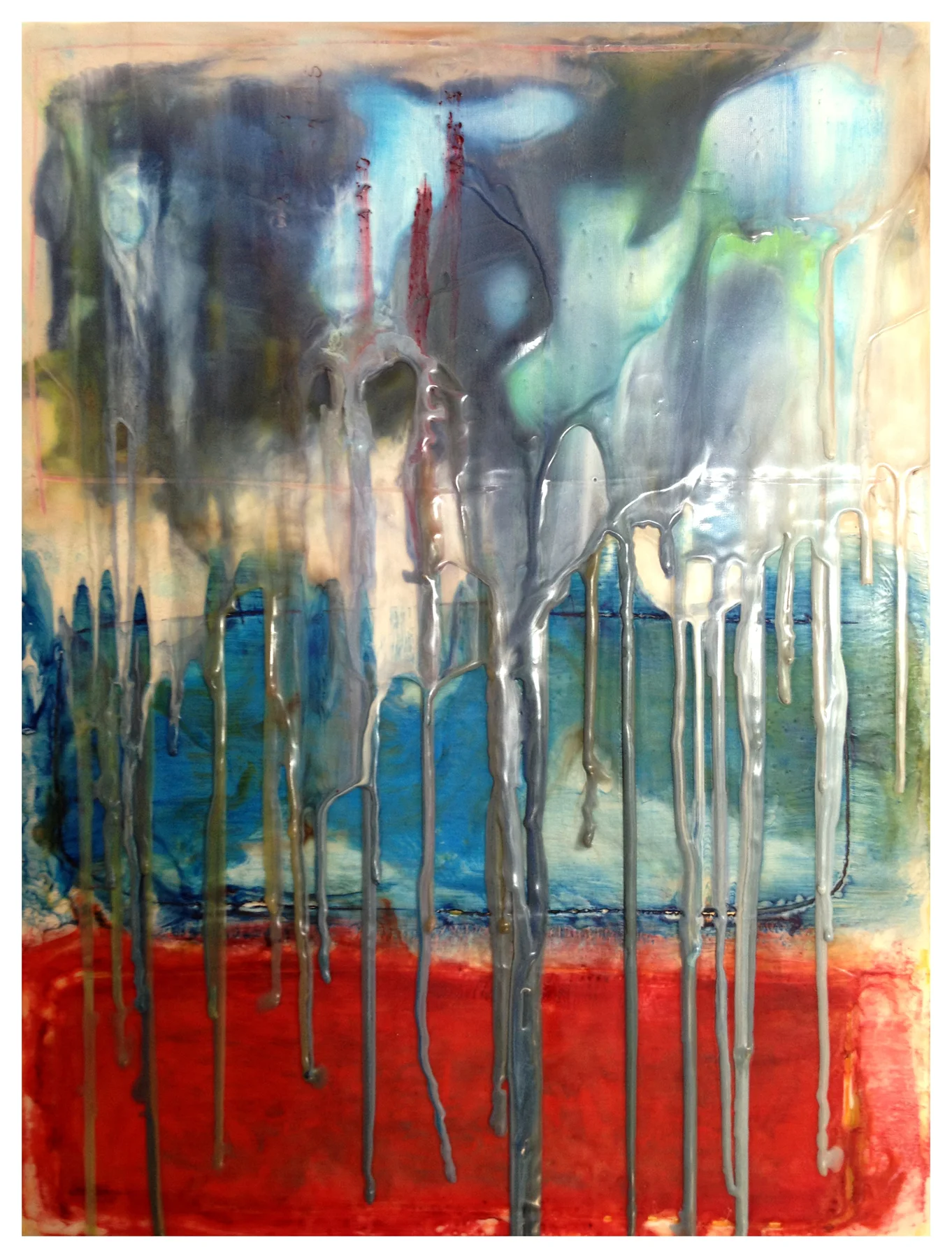 untitled - May 2012 encaustic. oil pigment. wood. 12in x 16in