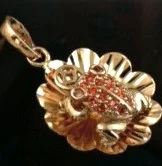 Citrine Gems Frog Pendant