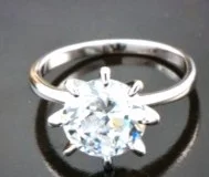 10k White Gold CZ Ring