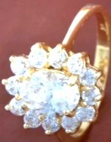 10k Yellow Gold Cubic Zirconia Ring