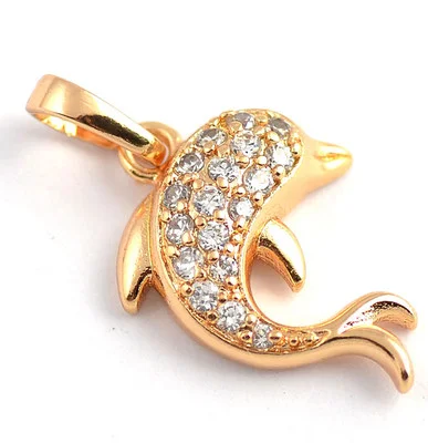 14k Gold Filled Dolphin Shape Pendant