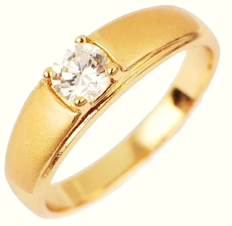 Classic 10k g CZ Bridal Ring