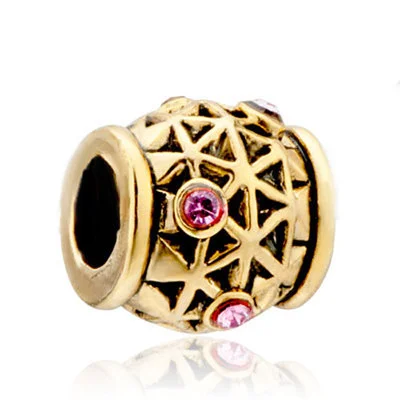 Golden October Birthstone Bead