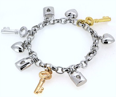 18k White Yellow Gold GF Bracelet