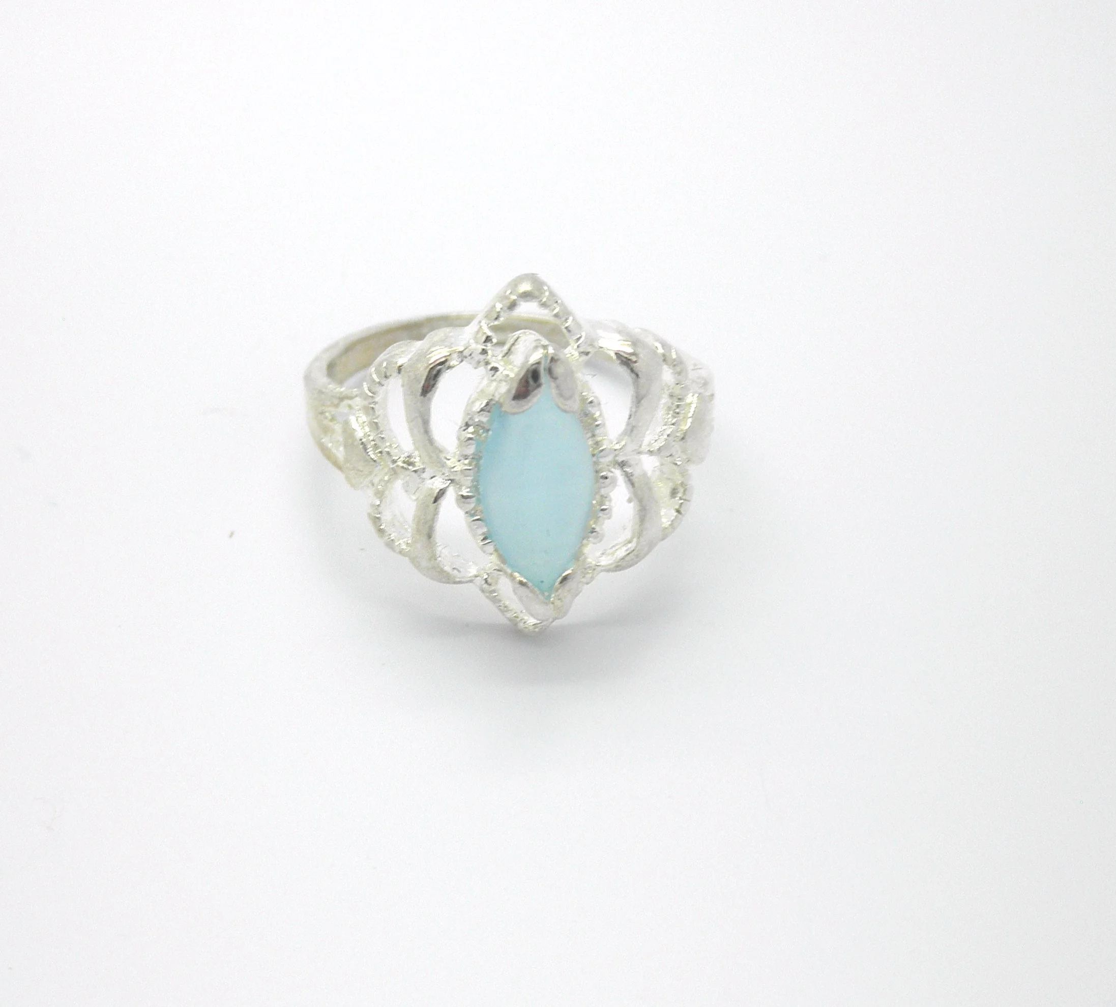 Blue Gemstone Sterling Silver Ring