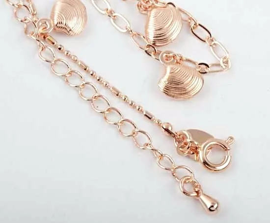 Shell Anklet 10k Rose GF
