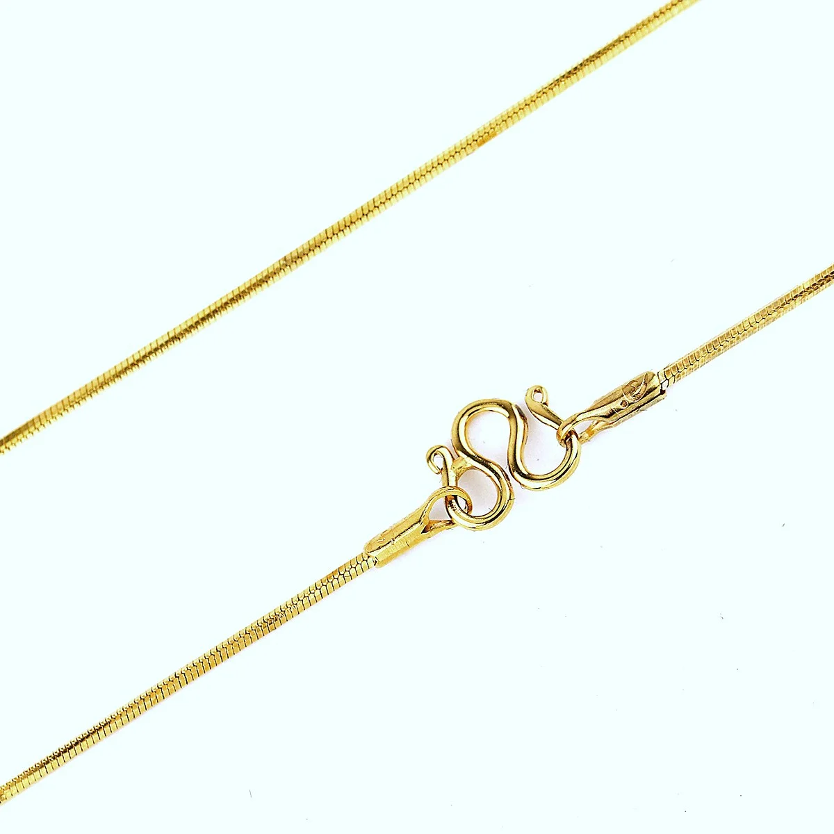 24k GP Thin Snake Chain Necklace Fashion Jewelry 45cm 18"
