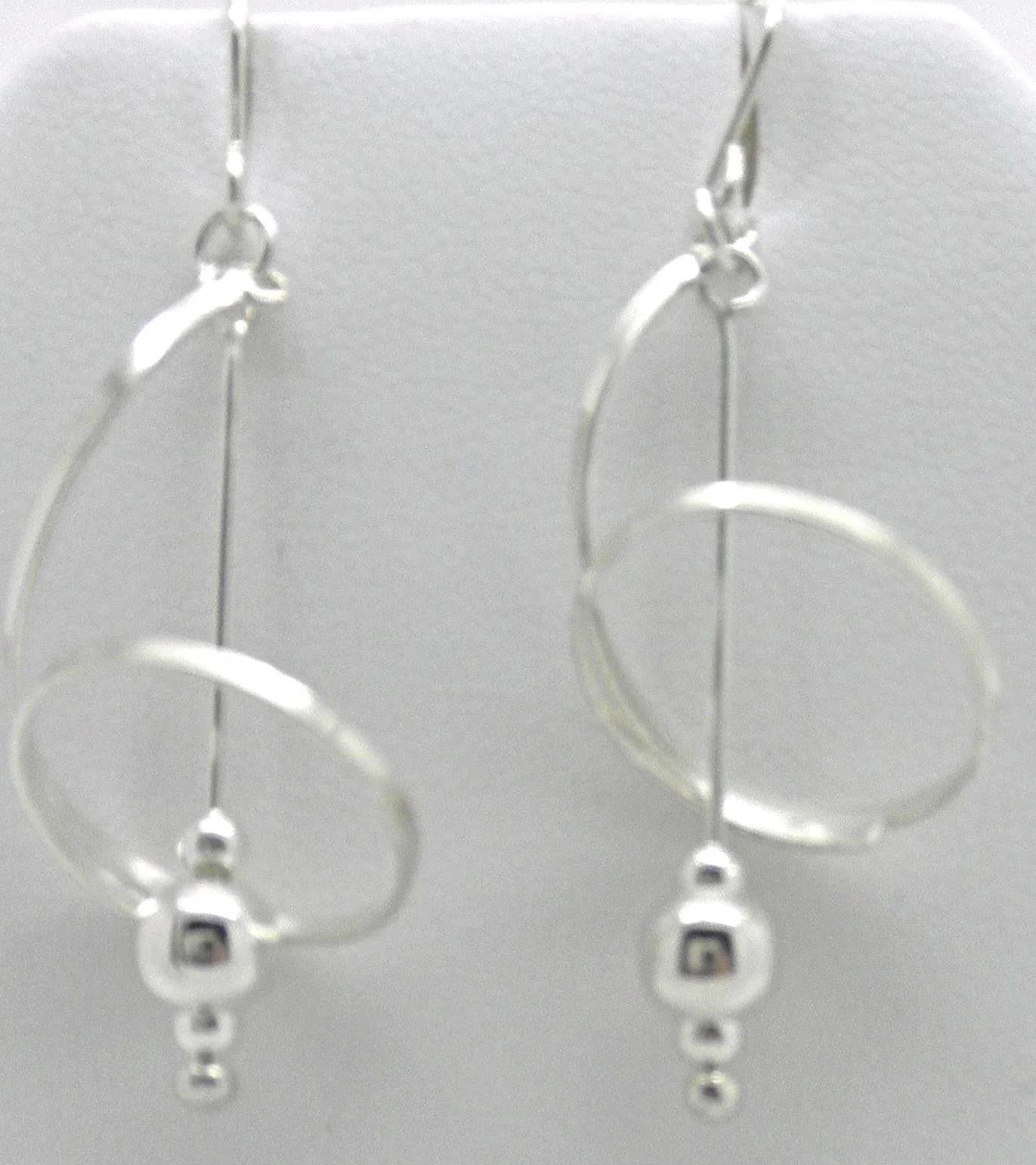 Twist Style Dangle Earrings Silver