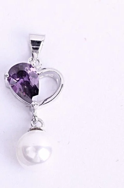 18K S80 Silver Necklace Pendant