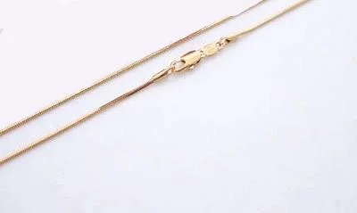 18K GP Thin Snake Necklace Chain Fashion Jewelry