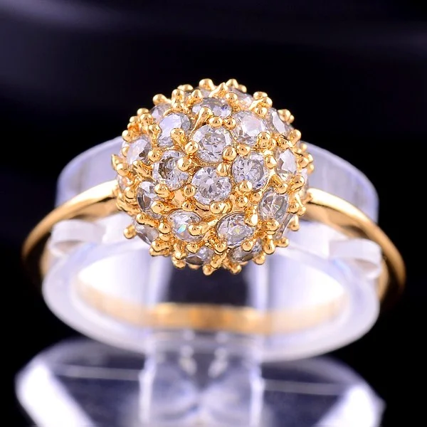 White Topaz Gemstone 14k GF Jewelry Ring