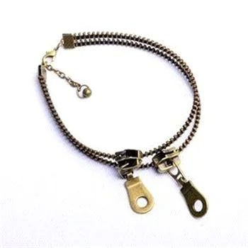 Metal Jewelry Zipper Design Anklet Bracelet