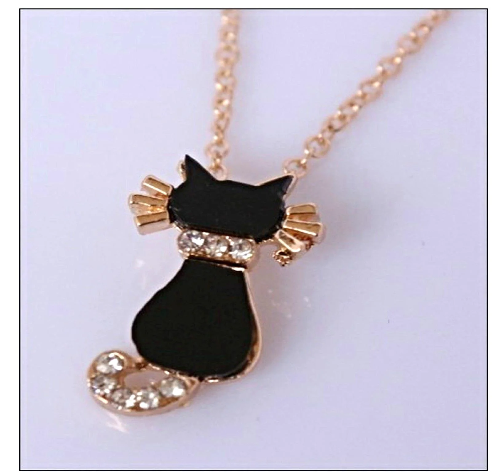 14k Gold Plated Cat Necklace