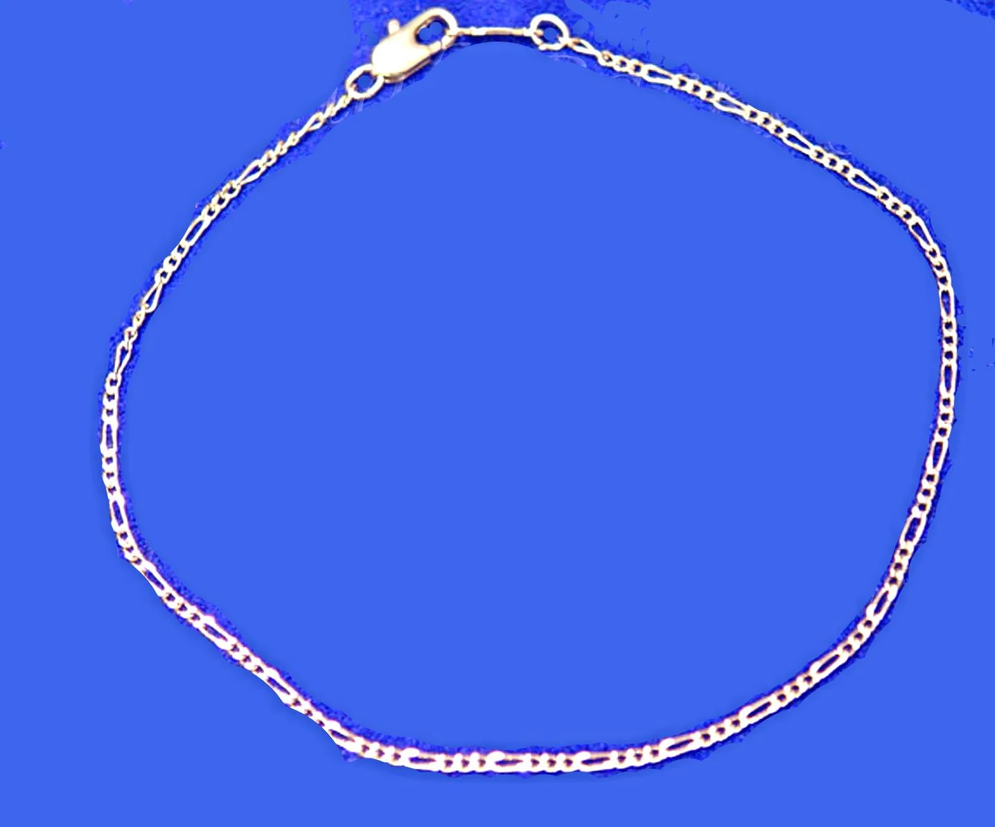 BOGO 24K GOLD PLATE GP FIGARO ANKLETS