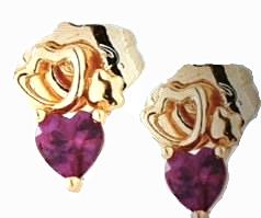 Stud Earrings Crystal CZ 14k Gold