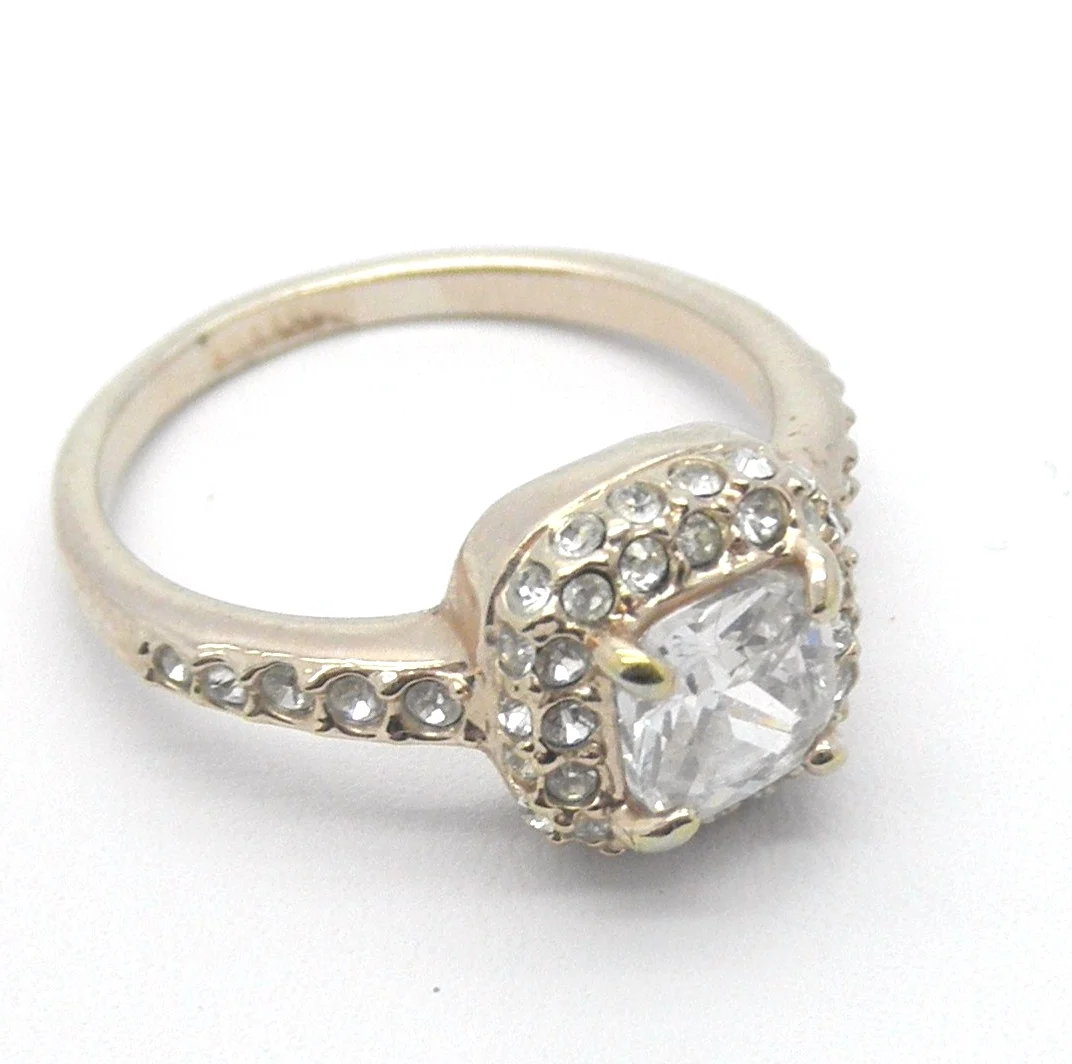 18k Rose Gold Swarovski Crystal Ring