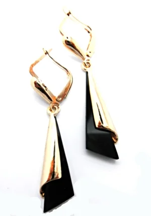 Leaf Stylish 18k Gold Ear Studs Pierced Earrings