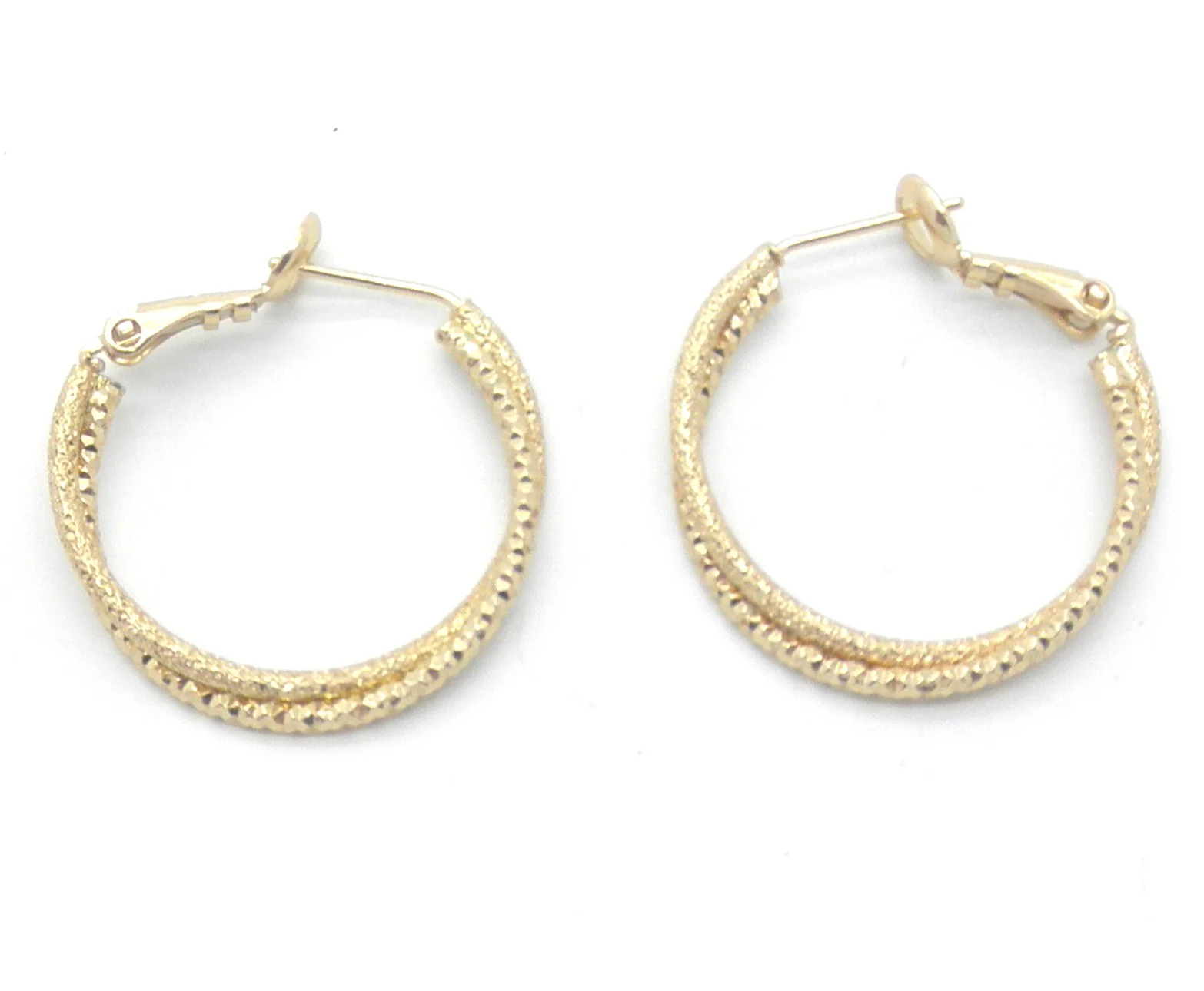 14K Solid Yellow Gold Filled Hoop Earrings Jewelry