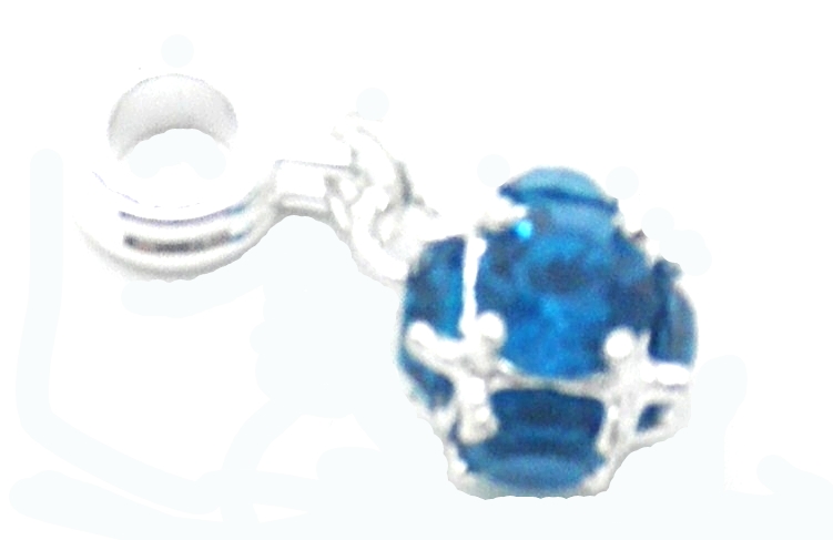 December Birthstone Dangle Bead Fit Charm Bracelet