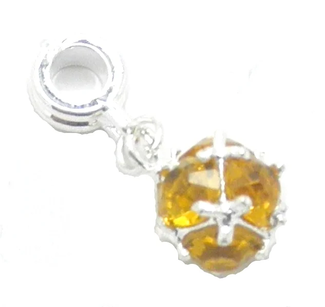 Birthstone Dangle Bead Fit Charm Bracelet