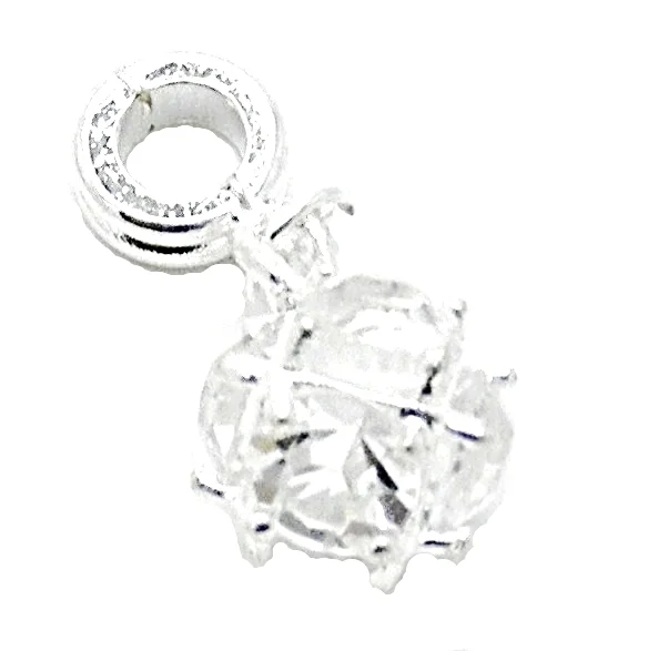 April Birthstone Dangle Bead Fit Charm Bracelet