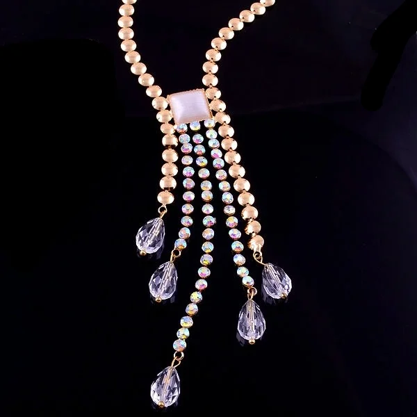 14k Gold Filled Classic Pendant And Necklace Jewelry Set