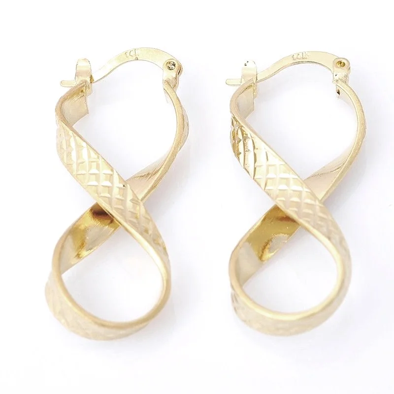 Gorgeous 14K Solid Yellow Gold Filled Hoop Jewelry Earrings