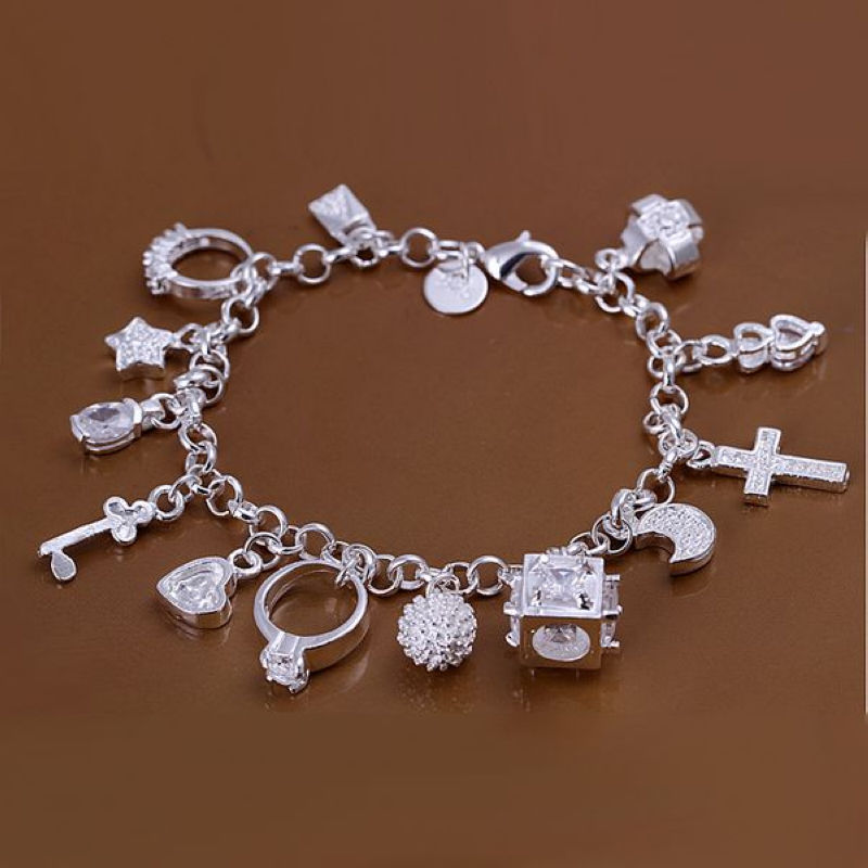 925 Sterling Silver Plated Chain Bracelet