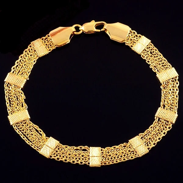14k Yellow Gold Filled Thick Style Bracelet Chain Jewelry