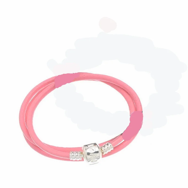 Handmade Leather 3 Layer Charm Bracelet