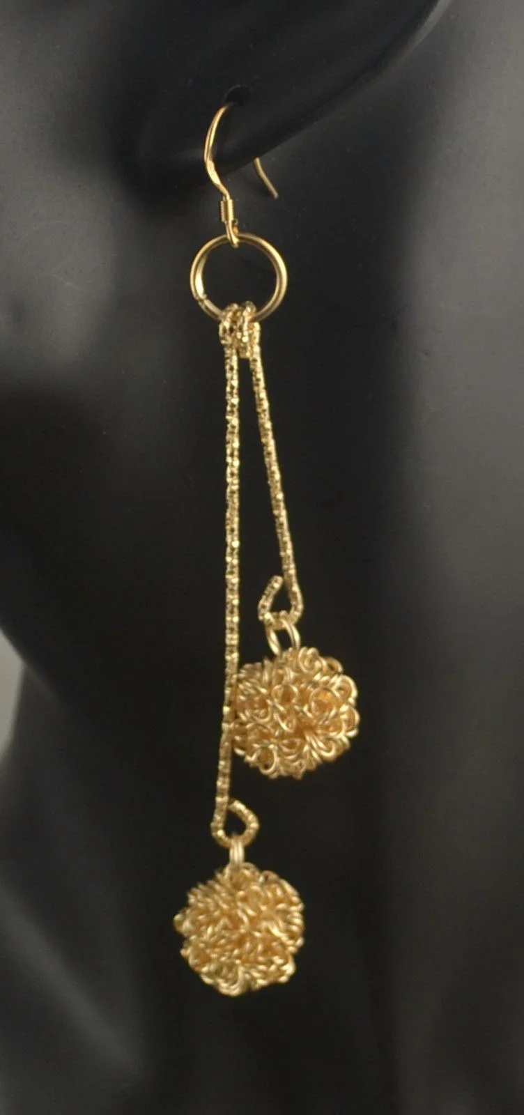 Pretty 18K Solid Yellow GF Hoop Earrings