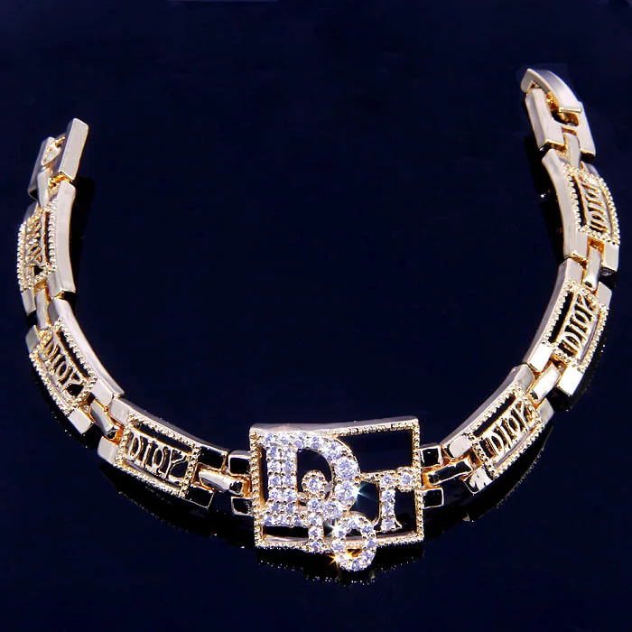 17.5cm White Topaz 18K Gold Plated