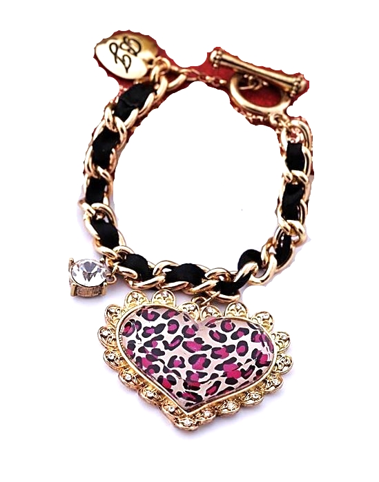 Fashion Purple Leopard Heart Bracelet