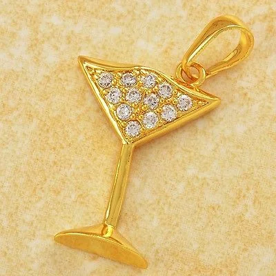 10K Gold Filled CZ Cup Pendant