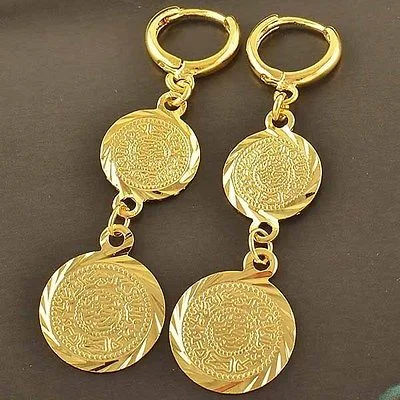 Attractive 10K Yellow Gold Filled Dangle Earrings